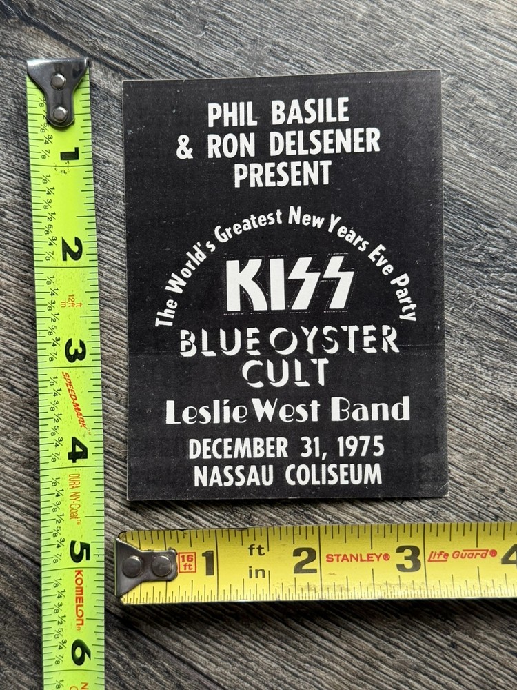 KISS Pass Alive Tour Nassau NY Dec 31 1975 New Year's Vintage Kiss Aucoin