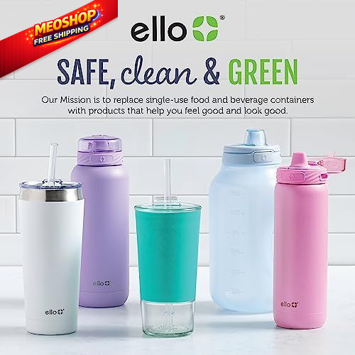 Ello Reusable Plastic Condiment Containers 4oz each with 4oz, Sugar Rush