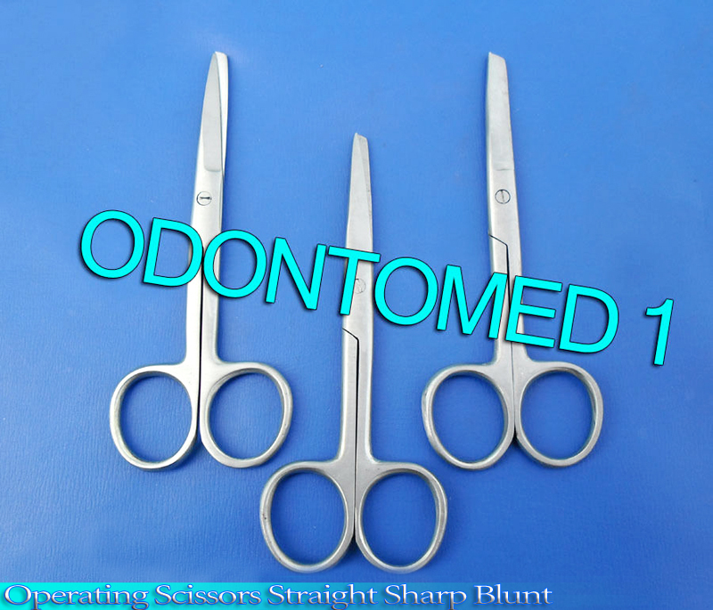 3 OPERATING SCISSORS 6" STRAIGHT SHARP BLUNT
