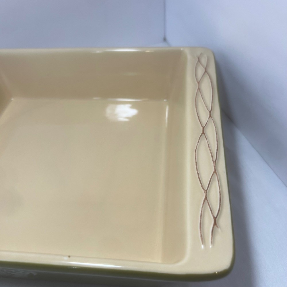 Tastefully Simple Host Collection Bakeware Serving Set Yellow Stoneware Dish