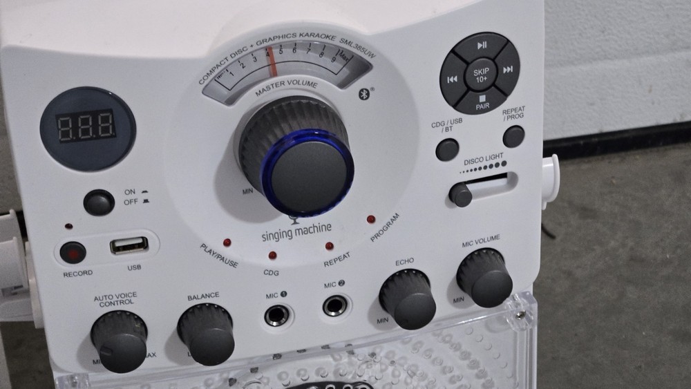 Singing Machine SML385UW Karaoke System – CDG, Bluetooth, Microphone – with CD