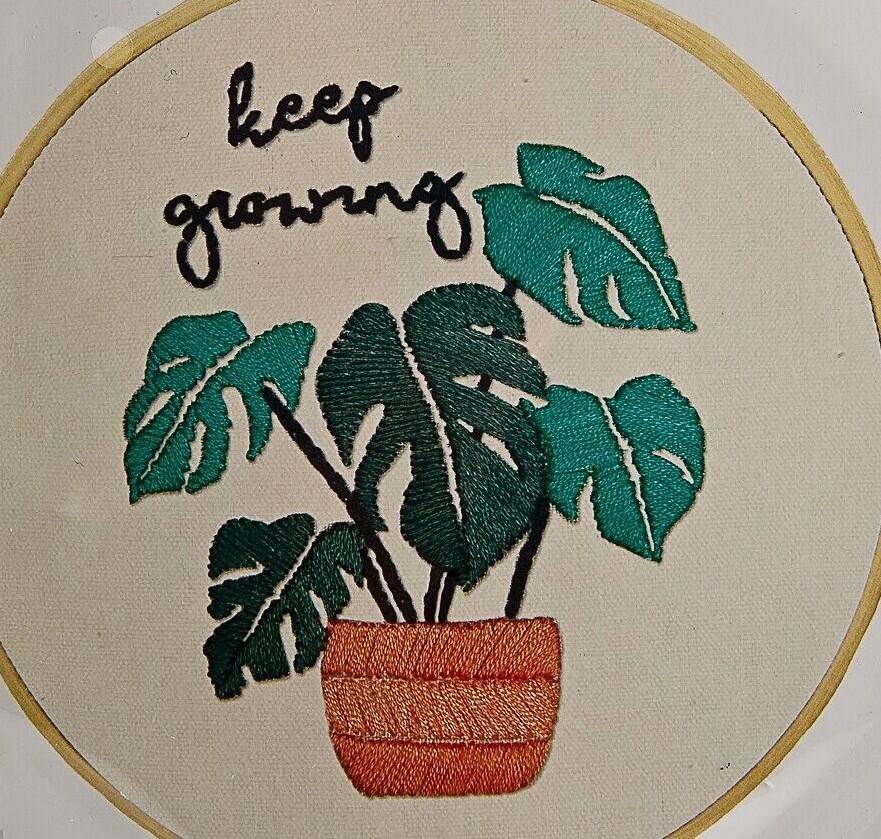 Anko Sealed Embroidery Kit Keep Growing 