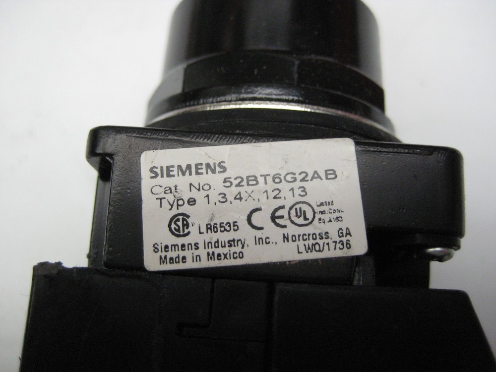 SIEMENS 52BT6G2AB 52AATG2B RED PUSHBUTTON NSNP