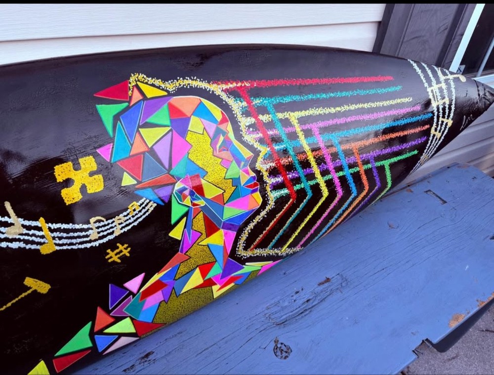 6'6 Hand Painted Surfboard
