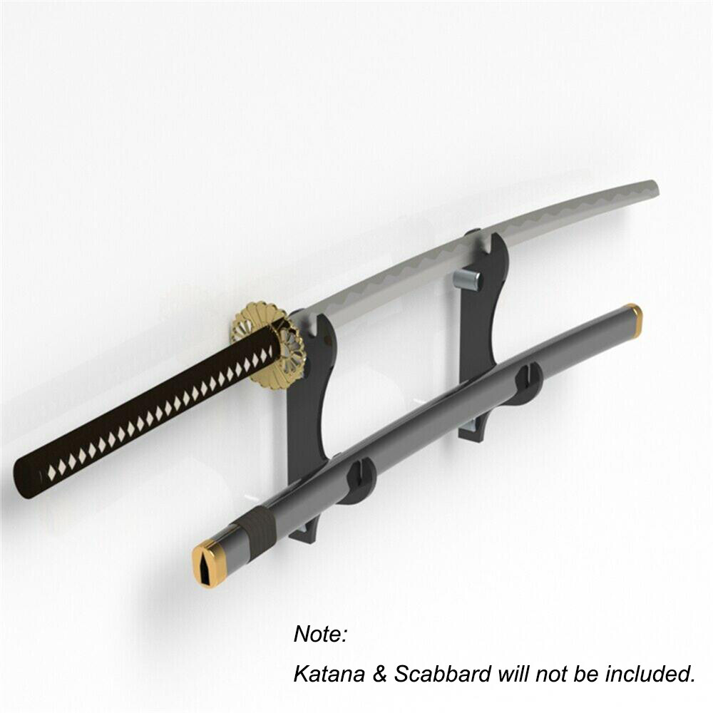 Sword Wall Mount Solid Sword Stand Samurai Sword Display Supports Katana & K3D6