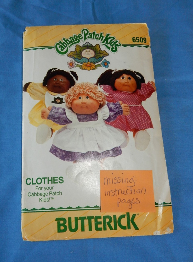 Vintage Cabbage Patch Clothes Butterick Patterns Preemie & 16" Doll PLEASE READ