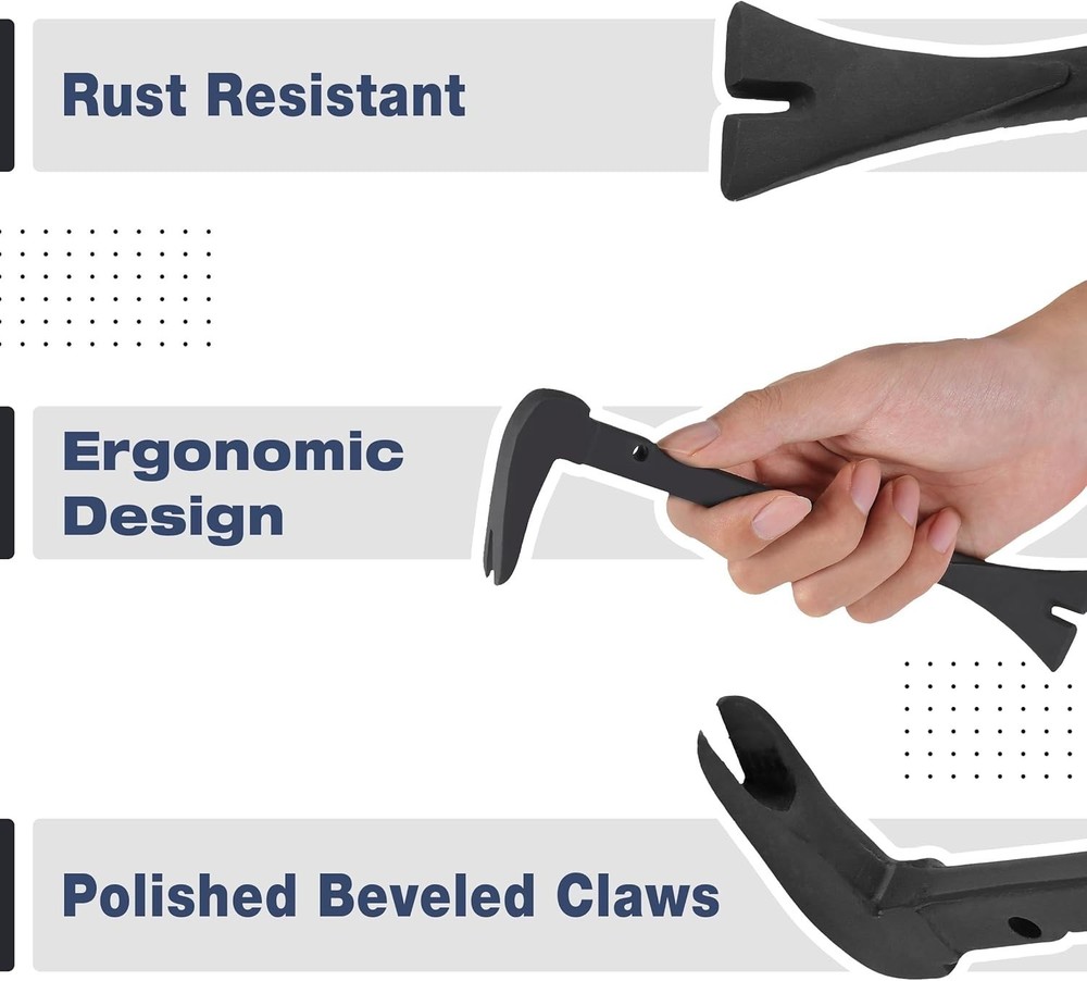Durable 8-Inch Cats Paw Nail Puller with Prying Leverage and Rust Resistance