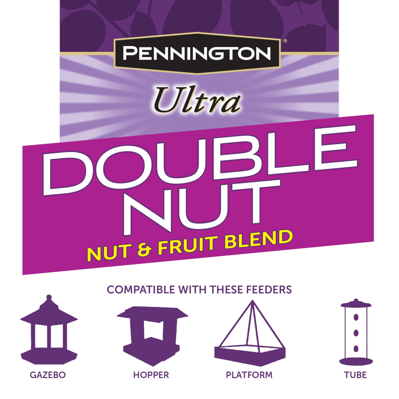 Pennington Ultra Double Nut & Fruit Blend Bird Food 10lbs Pack of 2