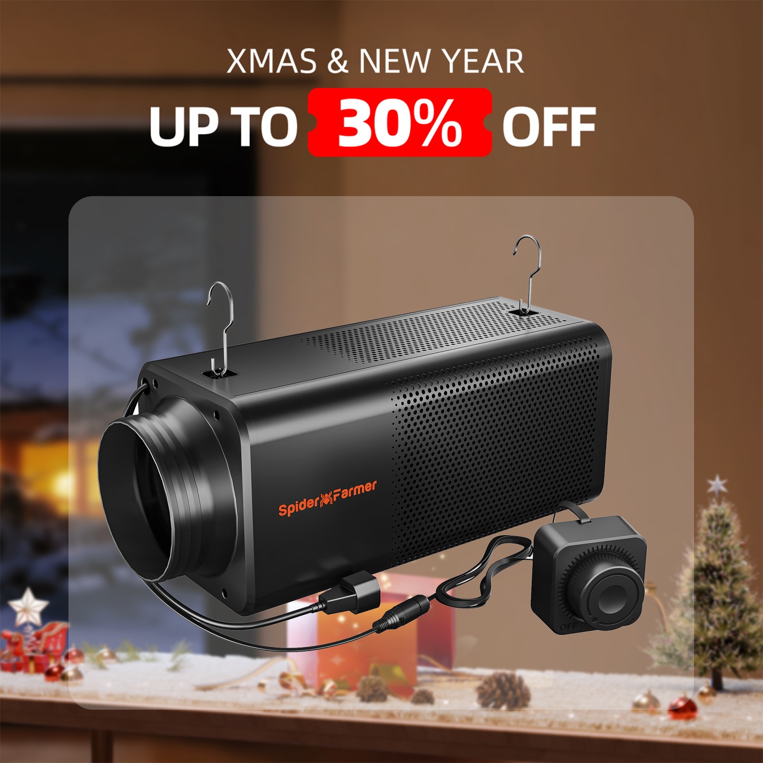 Spider Farmer 2-in-1 6" Inline Fan w/ Built-In Carbon Filter Ventilation System