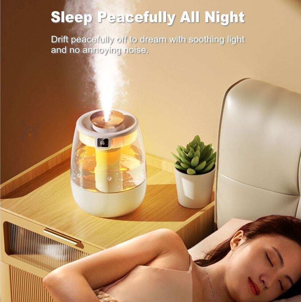 1.5L Humidifiers for Bedroom Ultrasonic Warm & Cool Mist LED Humidifier Top Fill