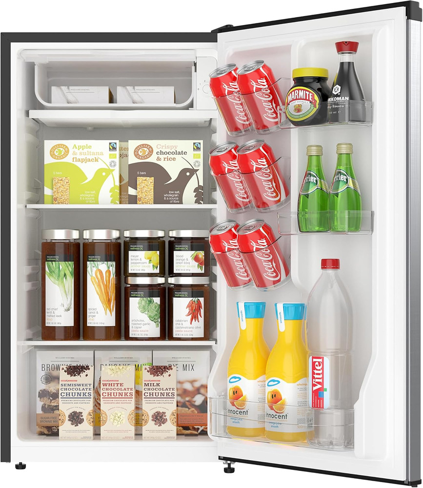 Mini Refrigerator, Compact Freezer Compartment, Adjustable Thermostat Control, R