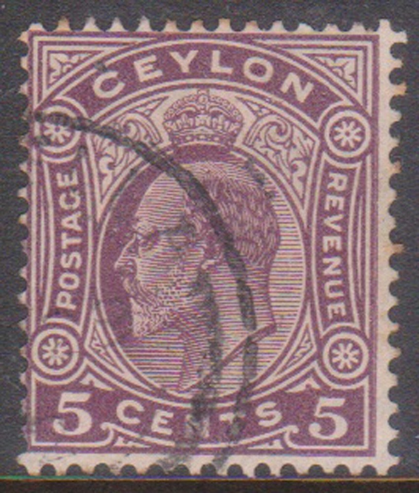 (F266-101) 1903 Ceylon 5c purple Edward VII stamp (CZ)