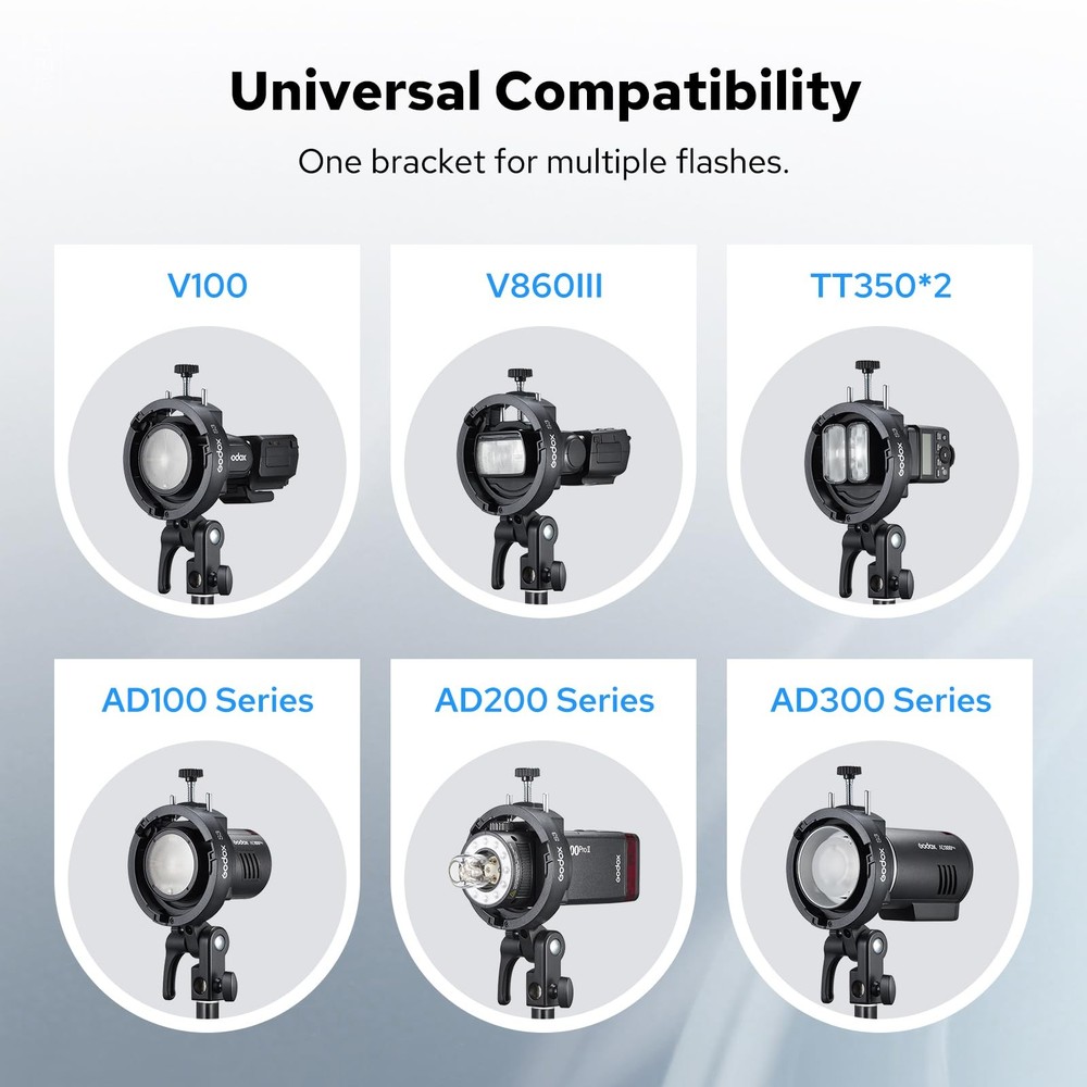S3 Speedlite Bracket, S-Type Bracket Updated Version Bowens Mount Holder for ...