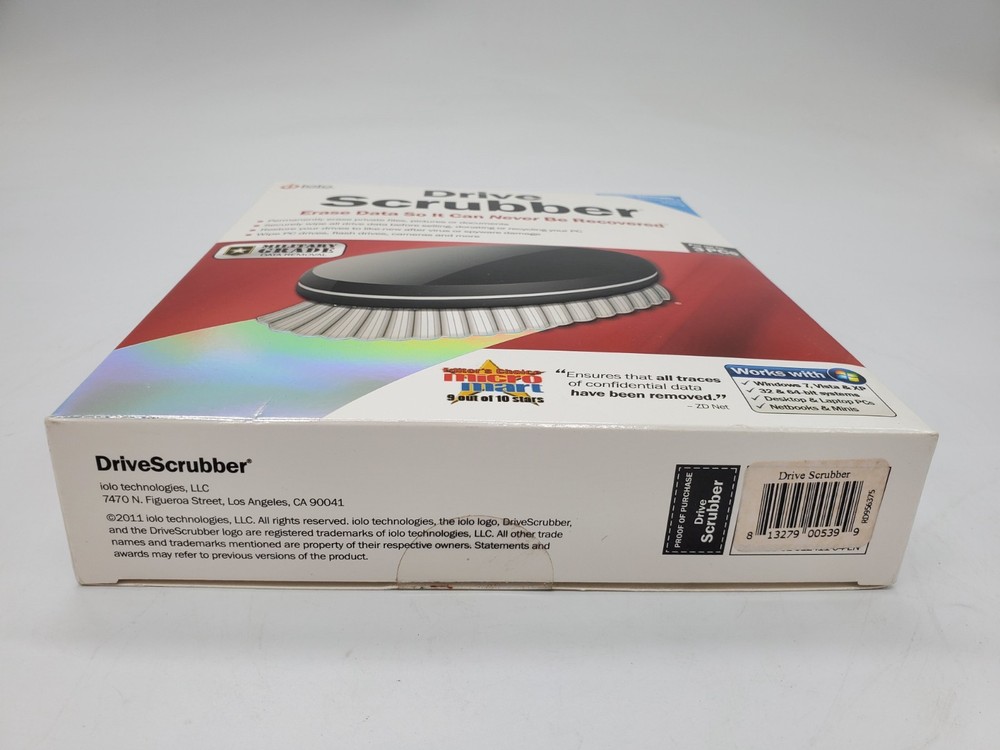Drive Scrubber PC Program By Iolo New - Open box never used!