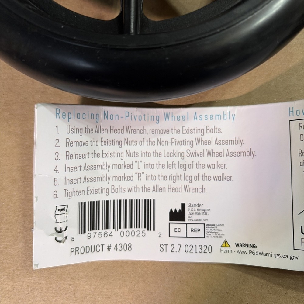 Able Life 6-Inch Replacement Rolling Walker