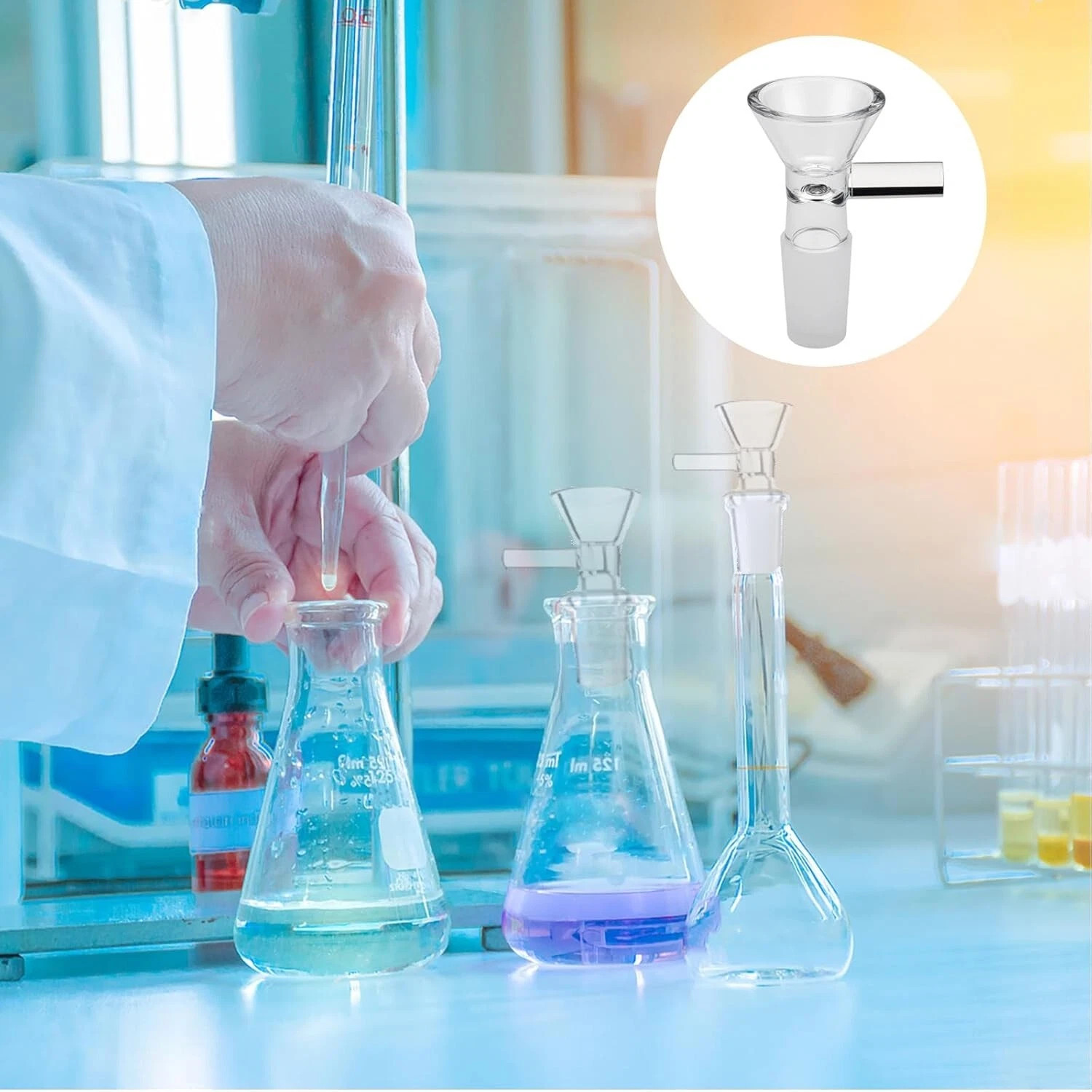 Reclaim Ash Catcher Drop Down Glass Adapter 14mm Male to 14mm Female,Made in USA