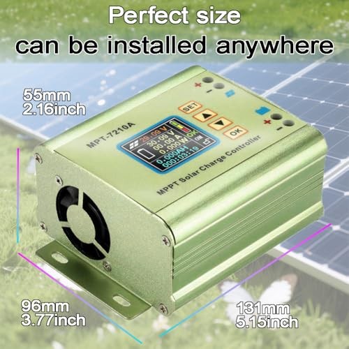 10A Solar Charge Controller Battery Solar Panel MPPT with LCD Display for