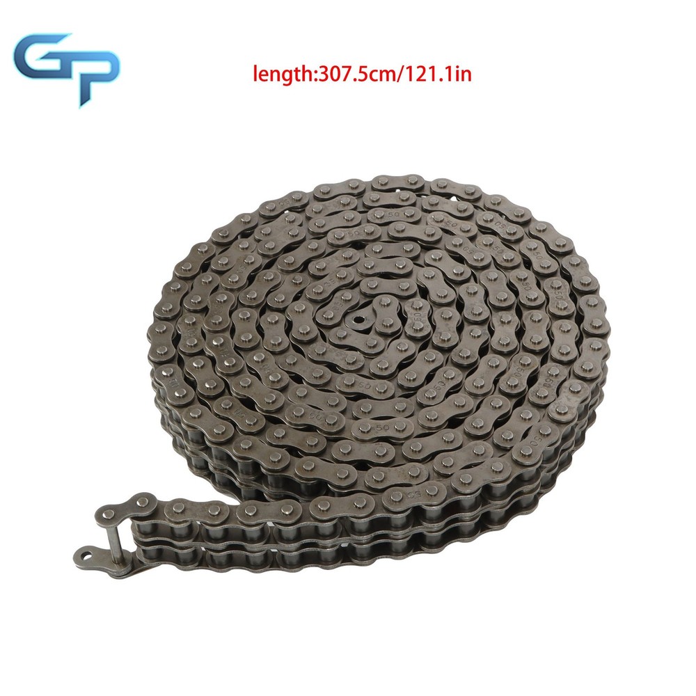 #50-2 Double Strand Duplex Roller Chain 10 Ft with 2 Connecting Link