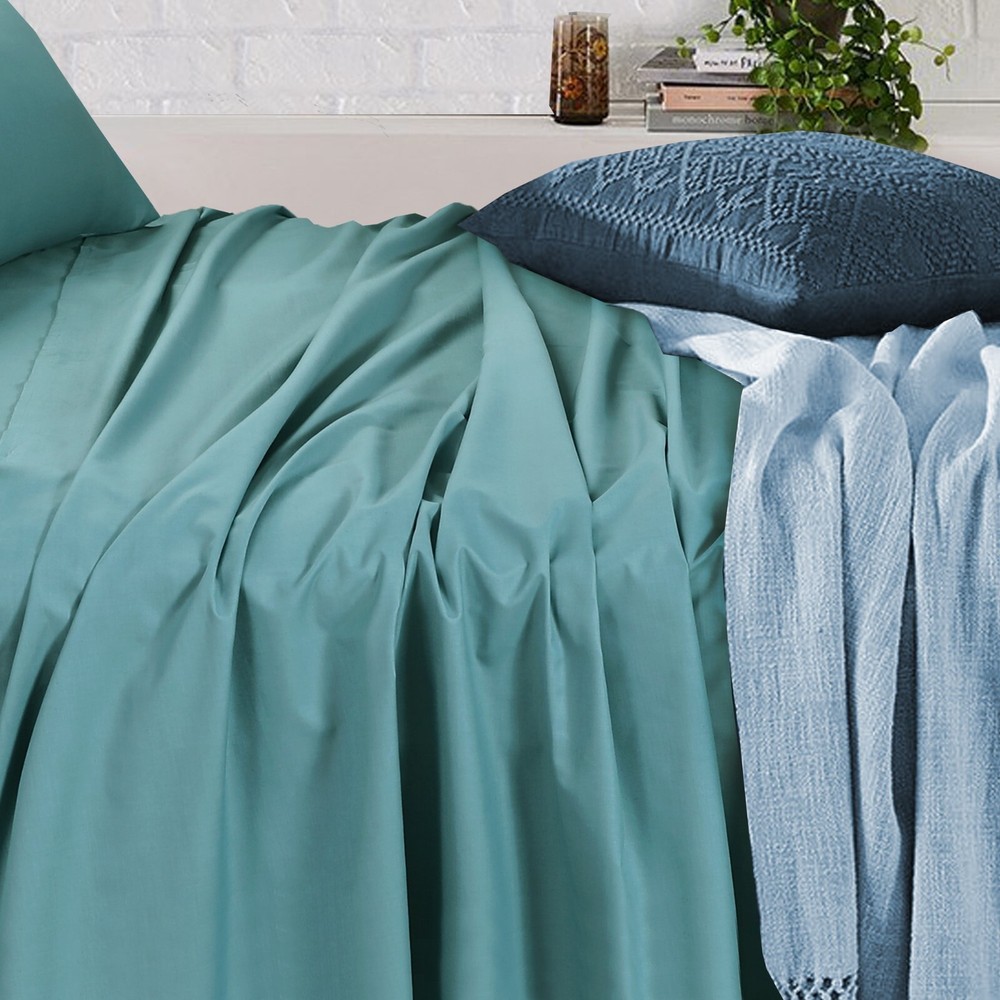Single Bed Flat Sheet Fitted Sheet Pillowcases Bedding Set BedSheet