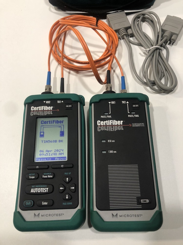 Microtest CertiFiber Optic Advanced certification for multimode Fiber Network