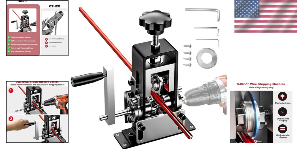 Manual Wire Stripper Machine: Lightweight & Durable - Perfect for Professionals
