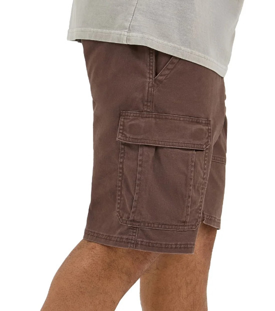 Men's Wrangler Relaxed Fit 10 in Cargo Shorts w/ Stretch Choc. Brown CHOOSE SIZE