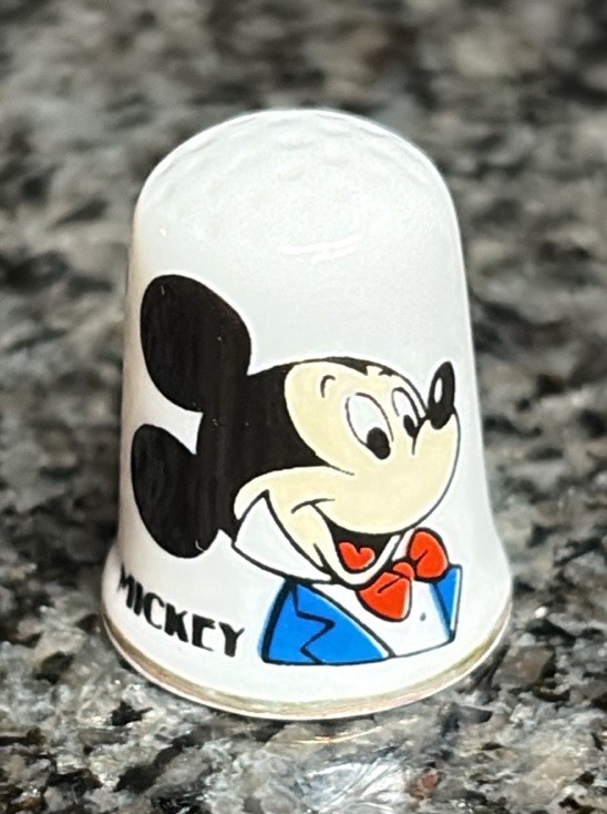 Disney Mickey Mouse Ceramic Thimble England Bone China