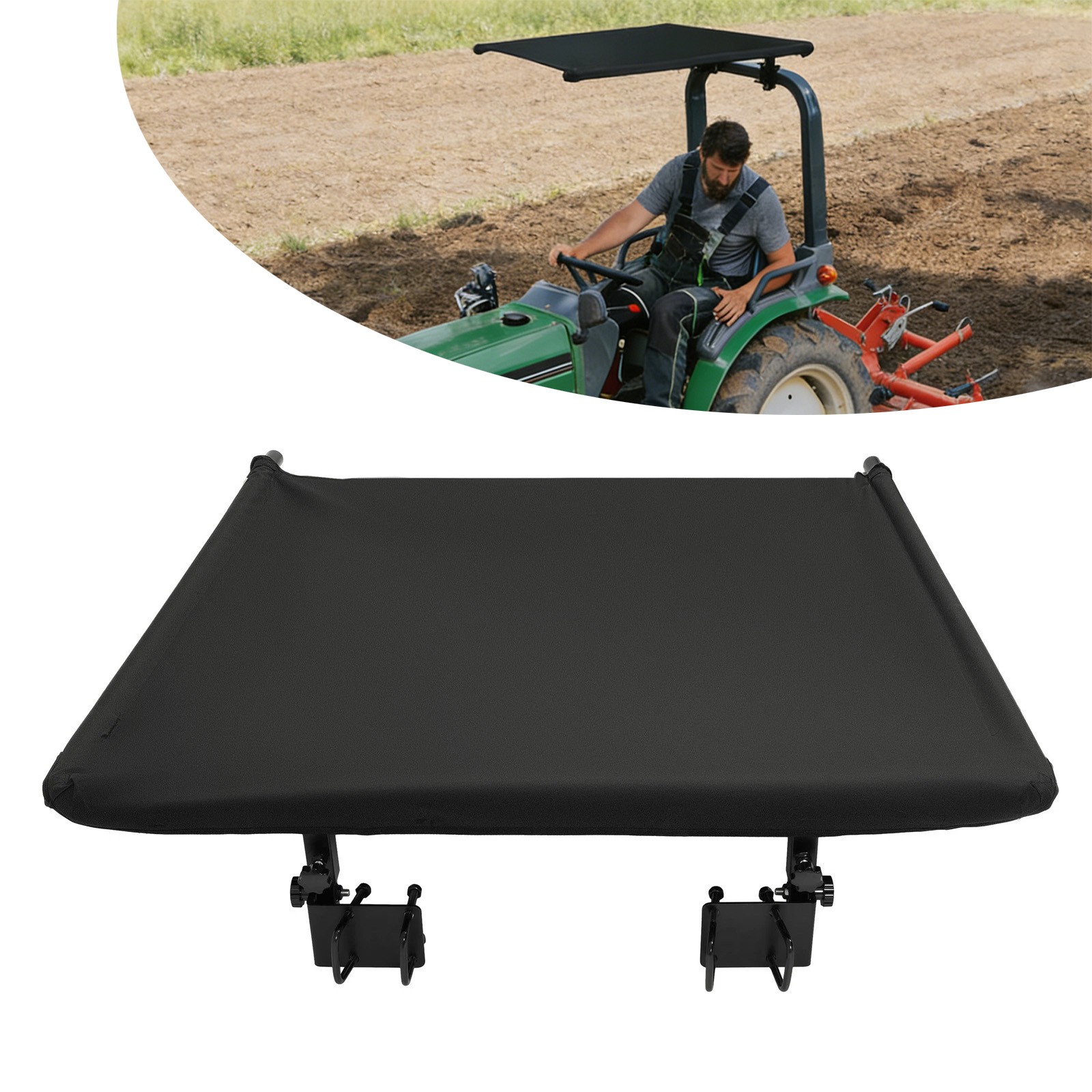 Tractor Canopy Sun Shade Roof Top for Lawn Mower W/2"x2"/2"x3" ROPS UV Protect