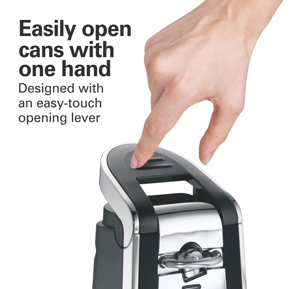 Smooth Edge Automatic Electric Can Opener, Black & Stainless