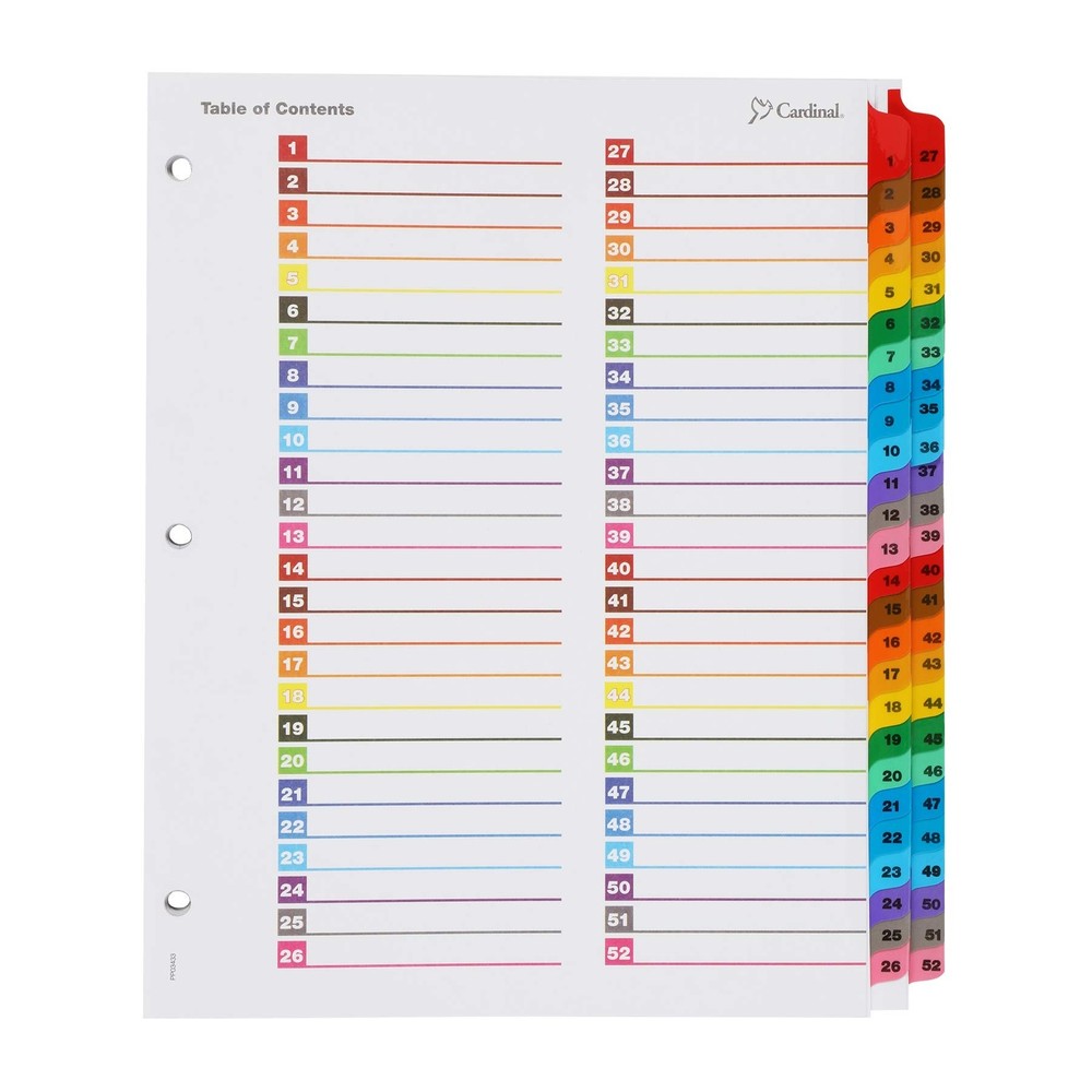 Cardinal OneStep Printable Dividers
