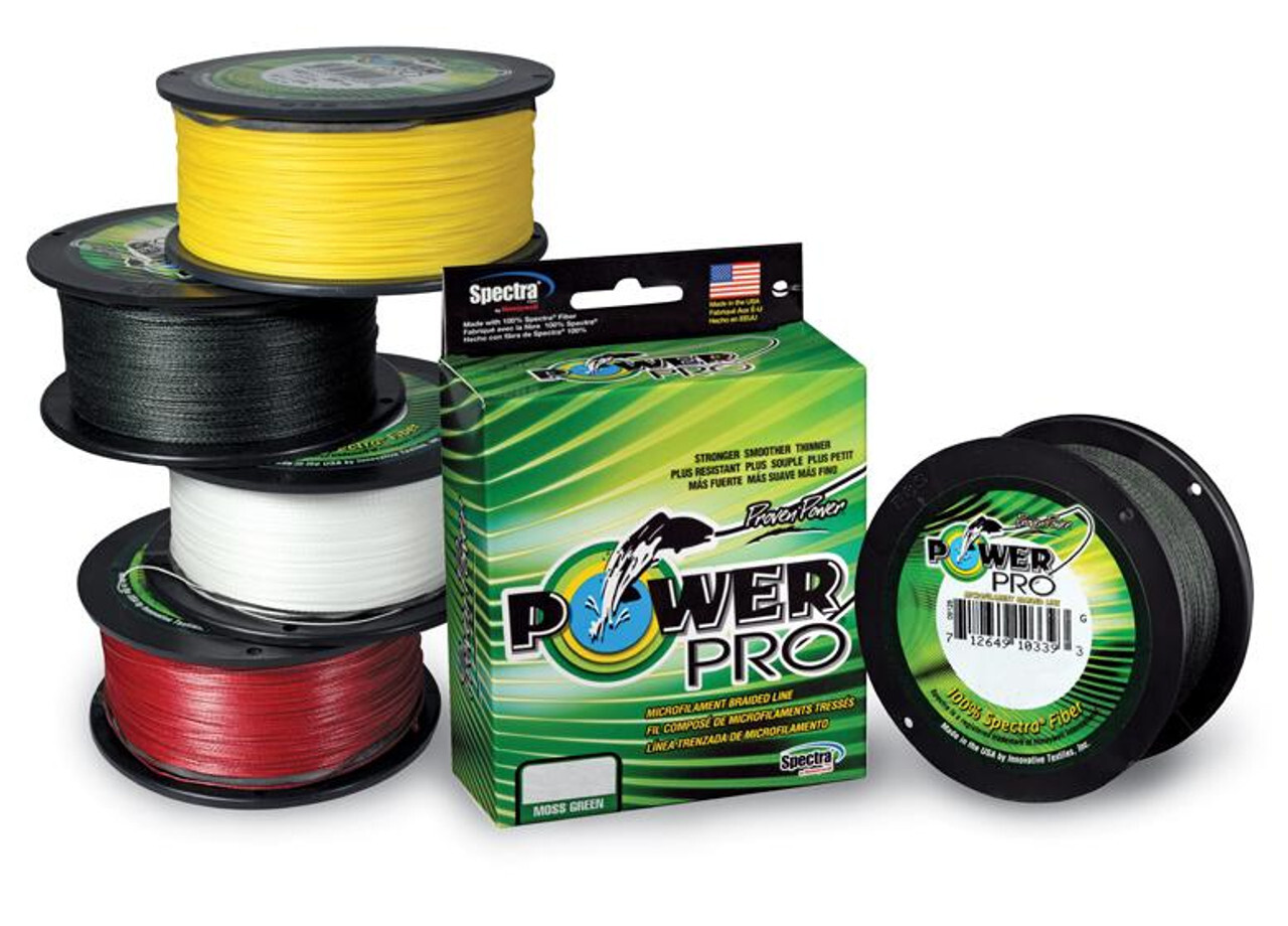 Power Pro Braided Line Original PowerPro 1500yd Spool [Green, Hi-Vis, Red]