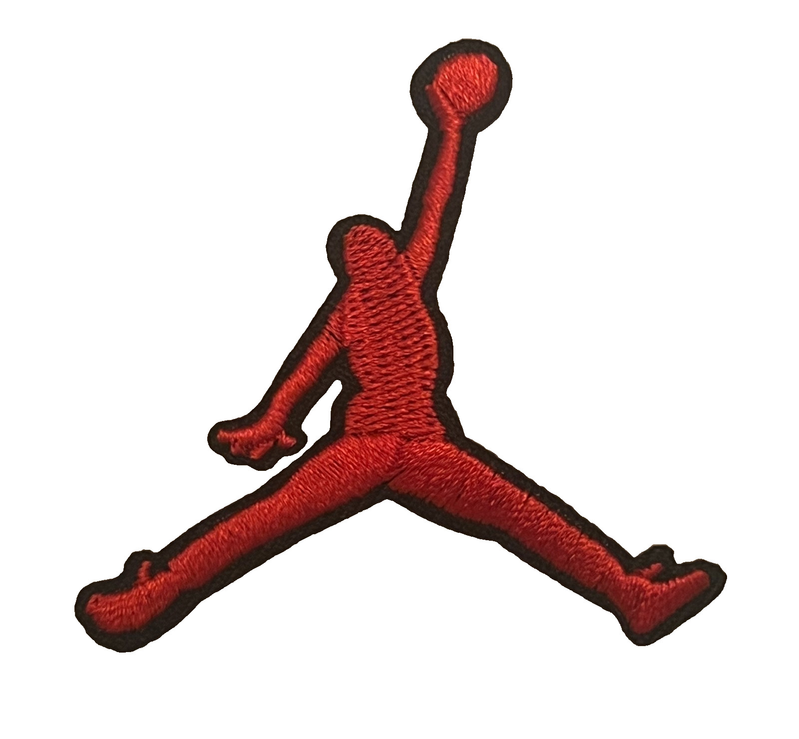 AIR JORDAN - JUMP MAN - NBA - RED/BLACK - Embroidered Iron On Patch