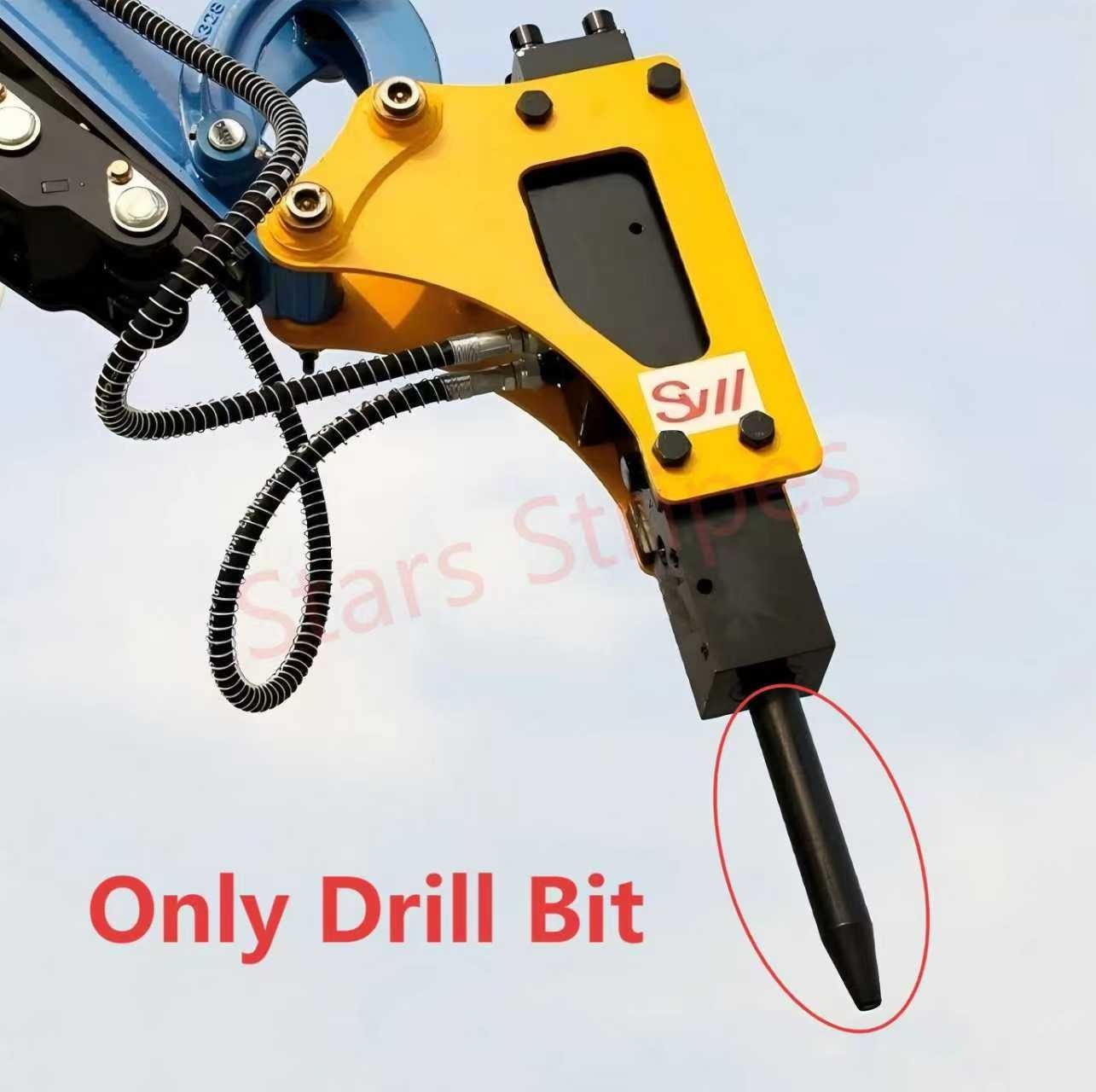 Breaker Bit Chisel Point Hydraulic Jack Hammer for 0.8T-2.5T Breaker Hammer