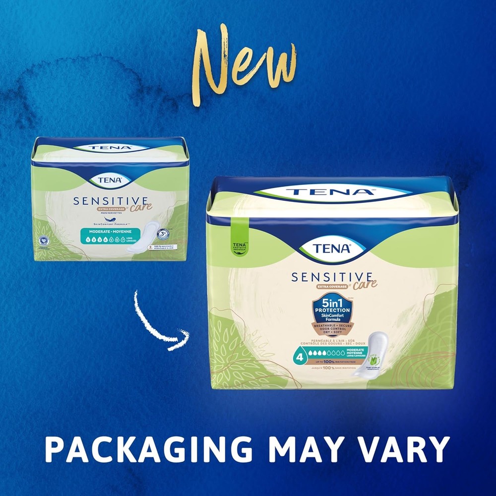 Tena Sensitive Moderate Bladder Control Pads, Incontinence, Moderate Absorbency,
