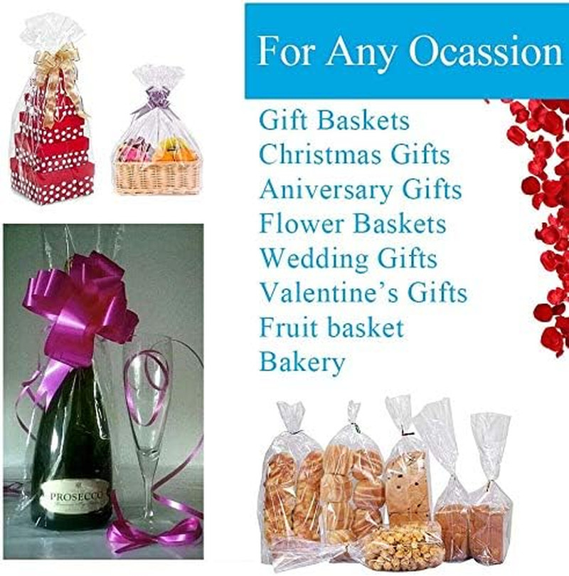 100 ft Clear Cellophane Wrap Roll (31.5 in x 100 ft) - 3 Mil Thicken Cellophane