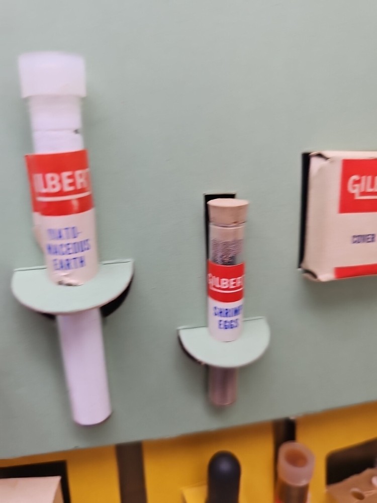 GILBERT Microscope & Lab Set in metal case incomplete