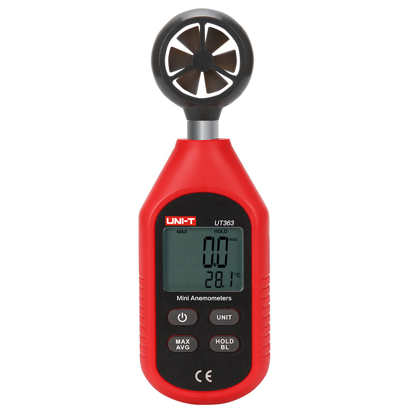 Mini Anemometer Air Flow Wind Speed Meter Temperature Tester 2in1