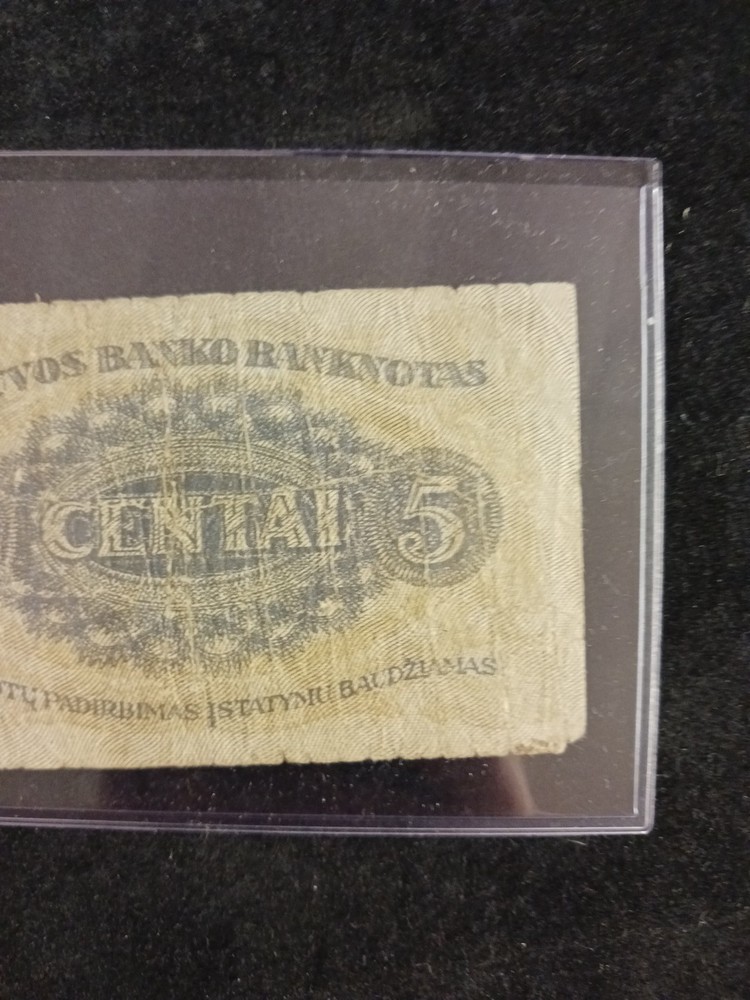 1922 Lithiania 5 Centai