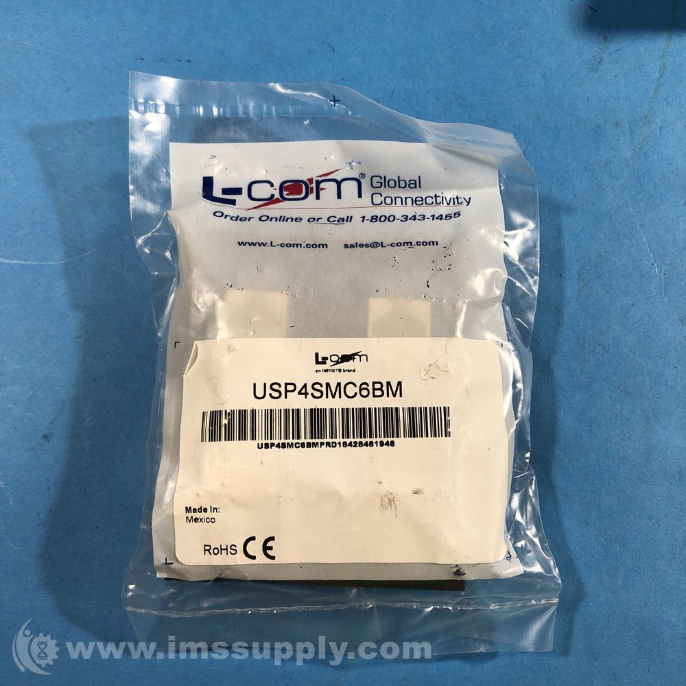 L-Com USP4SMC6BM Universal Sub-Panel Mini-Coupler FNFP