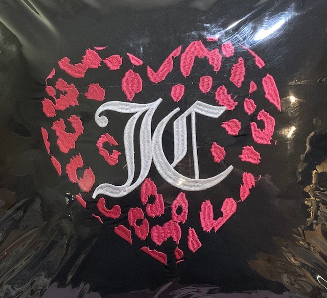 Juicy Couture Black/Hot Pink Leopard Print QUEEN 4pc Set Comforter,Shams,Pillow