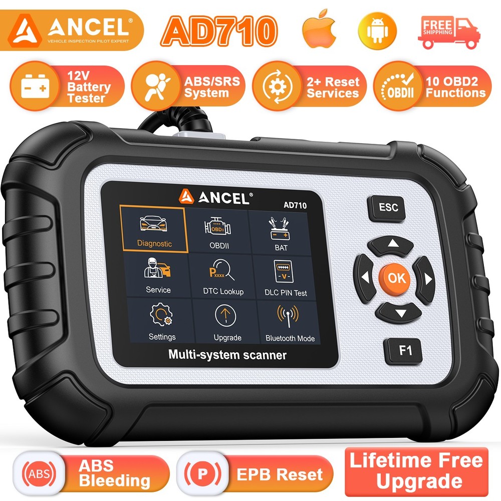Car ABS SRS Engine Fault Diagnostic Tools OBD2 Scanner Code Reader EPB/ABS Reset