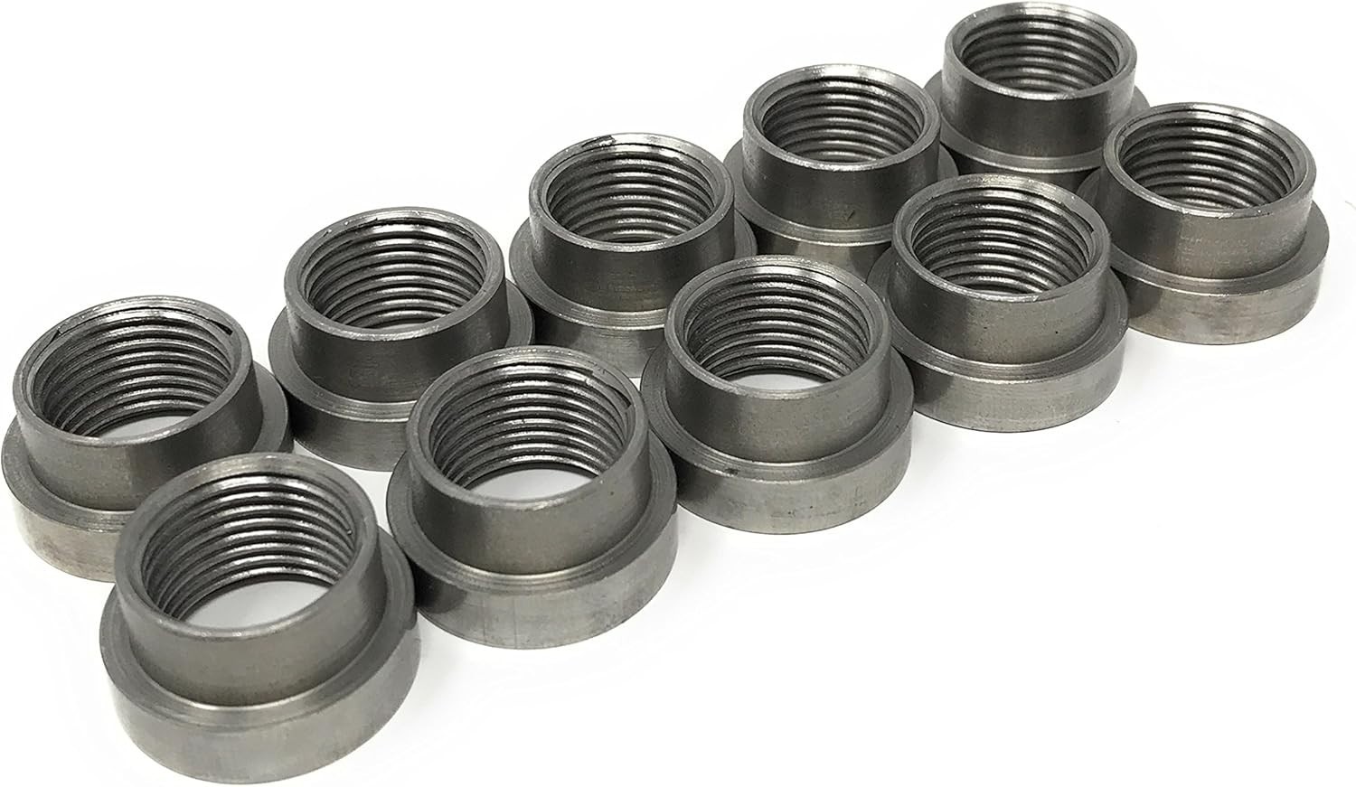 O2 Oxygen Sensor Fitting Weld Boss/Bungs (10 Steel Stepped Bungs, M18 x 1.5)