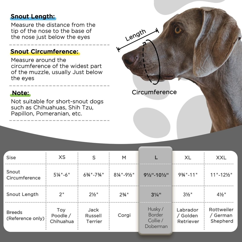 Mesh Soft Muzzle for Small Medium Large Sized Dogs, Breathable Reflective Adjust