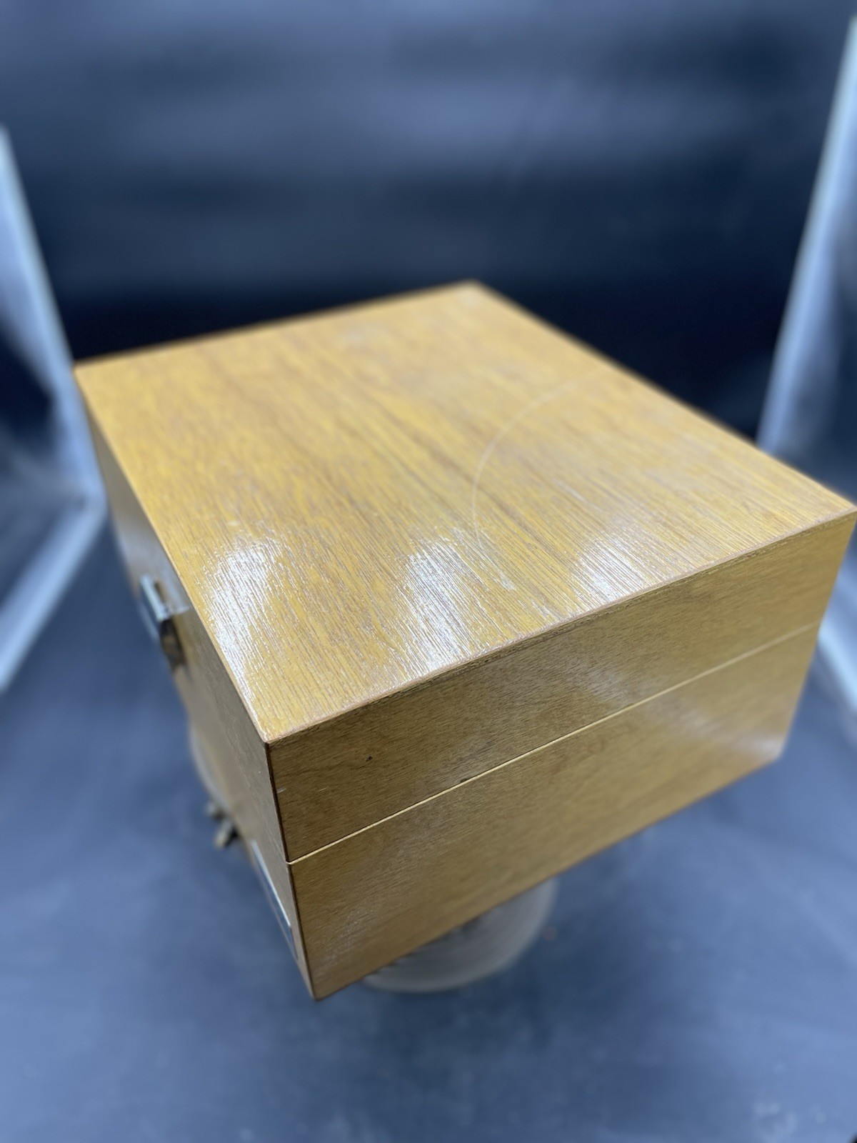 Vintage Olympus Tokyo Microscope And Accessories Wooden Box Case, Japan