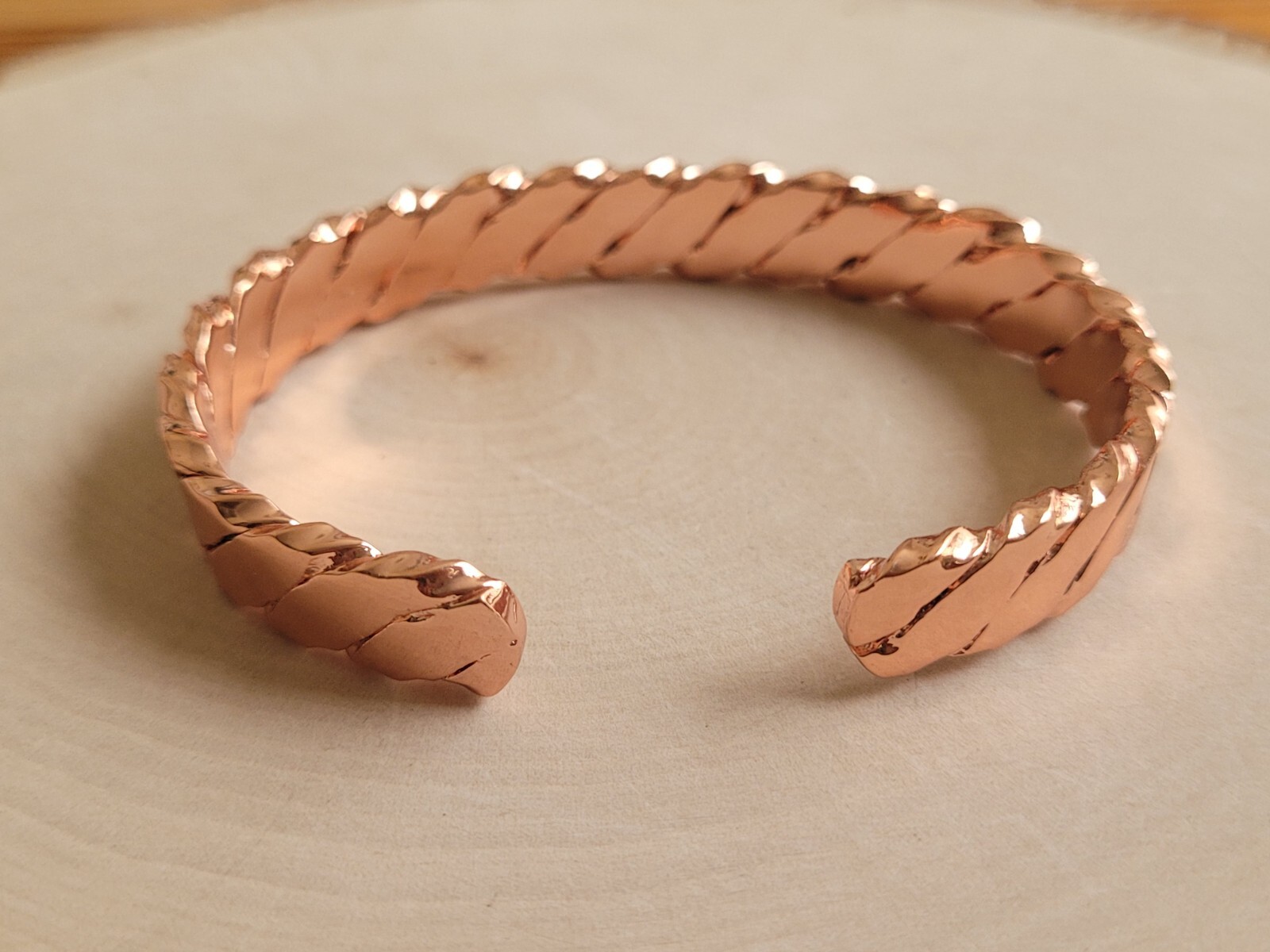 Pure Copper Magnetic Heavy Bracelet Arthritis Pain Therapy Adjustable Twist Cuff