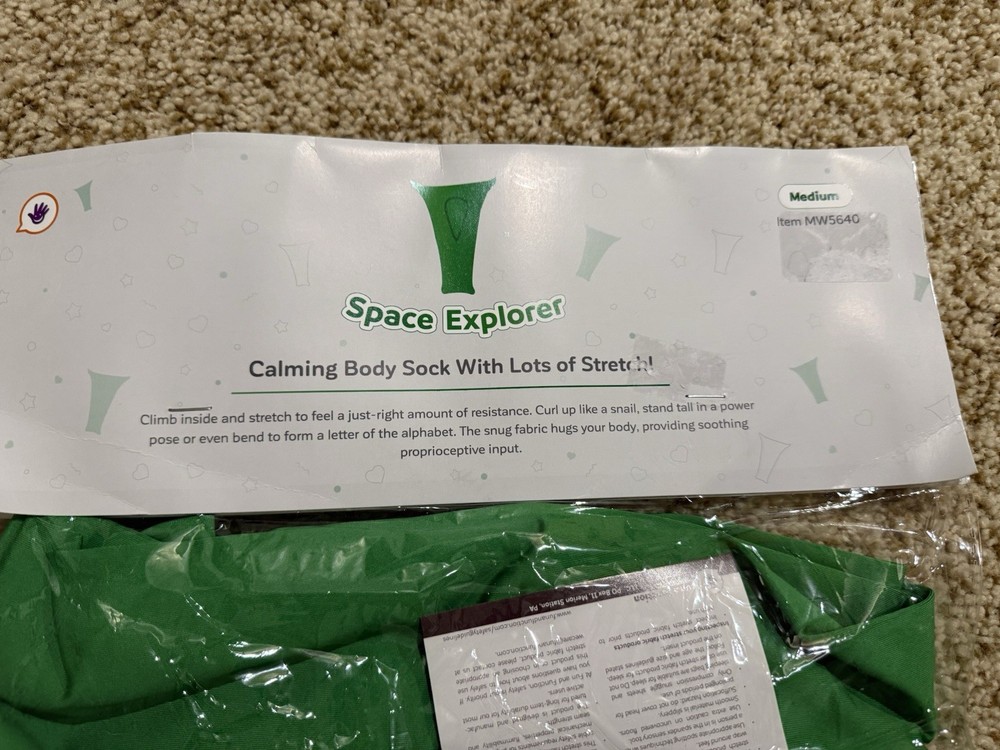 Space Explorer Calming Body Sock Size Medium Green
