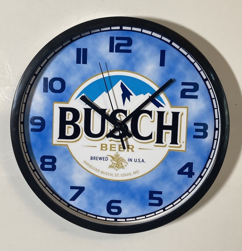 Busch Beer nostalgic Logo Battery Wall Clock