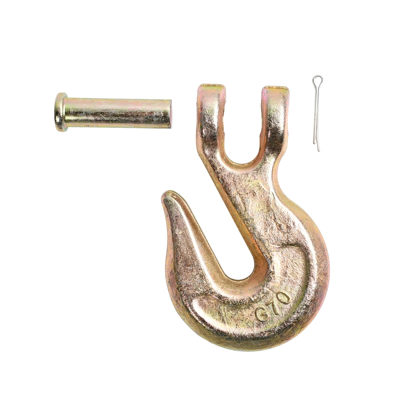 2PCS 1/2" G70 Clevis Grab Hooks Chain Hook Tie Down Towing Flatbed Truck Trailer