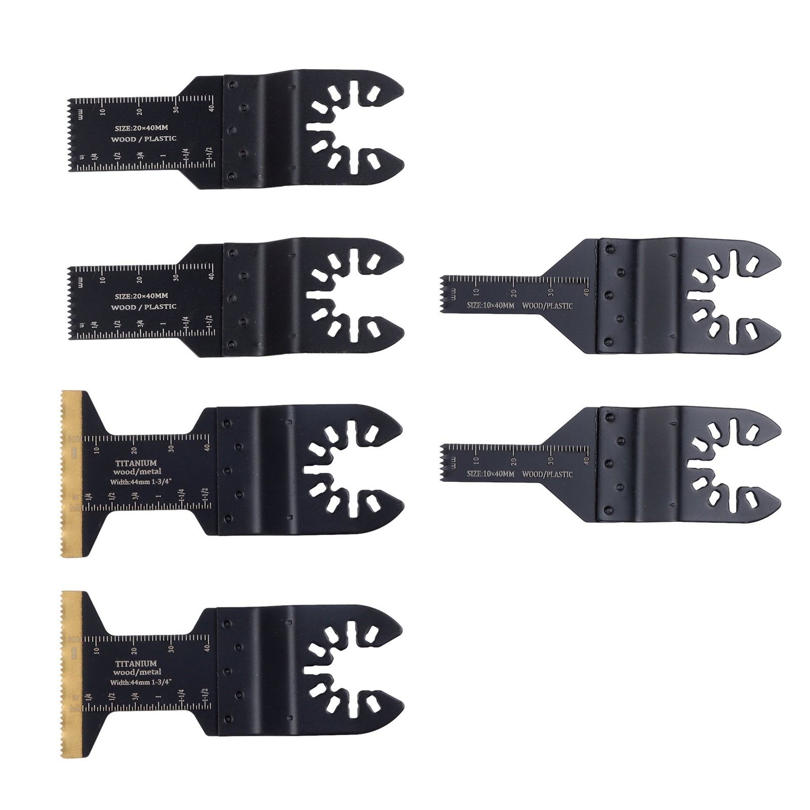 124PCS Oscillating Tool Blade Set Titanium Multi-Tool Blades with Sandpaper