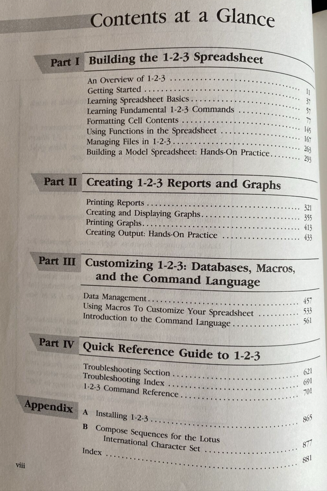 Vtg 1987 "USING 123 Special Edition" Spreadsht Manual Command Reference Card Que